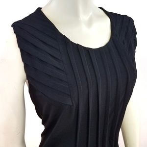 NWT Calvin Klein Black Gathered Pleat Dress XL